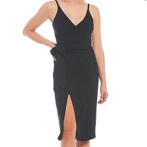 Dress the Population Kiara Bow Bodycon Cocktail Dress Black XS
